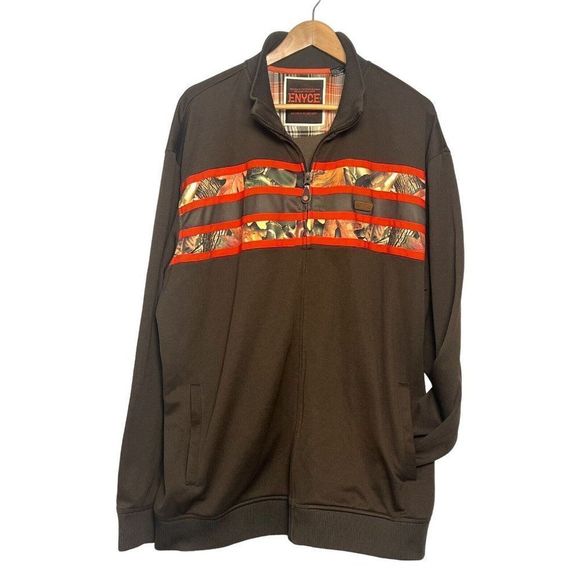 ENYCE Full‎ Zip Track Jacket Hunting & Trapping  Division 2XL Brown Camouflage - Picture 1 of 6